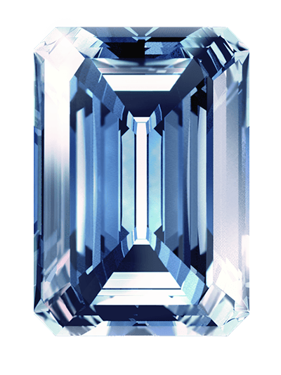 blue color memorial diamonds from cremated ashes